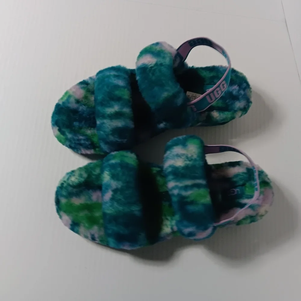 Ugg OH Yeah Shearling Tie dyed Slingback  size11 - Picture 7 of 7